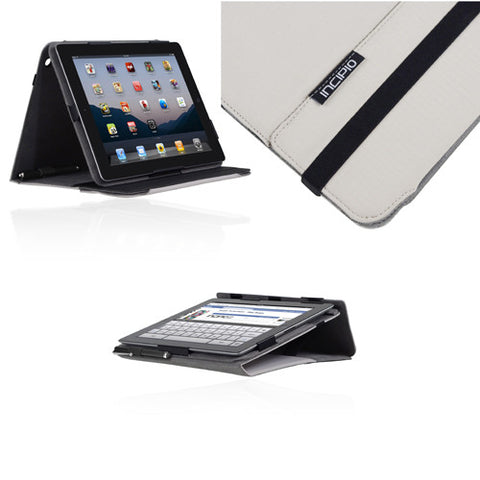 Premium Kickstand with stylus for iPad 3 - Gray Nylon